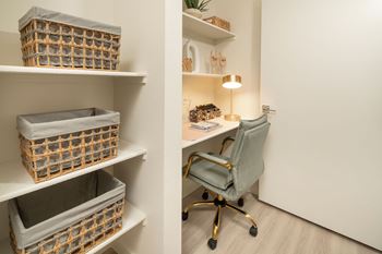 Work station desk in studio and 1-bedroom units